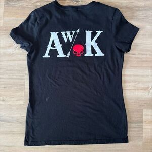 Andrew W K Womens Cut Black Shirt Size Medium Party Music Rock Hardcore Punk